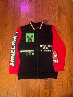 Kids' Black & Red Zip-Up Jacket